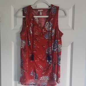 Knox Rose Red Floral Tank Top